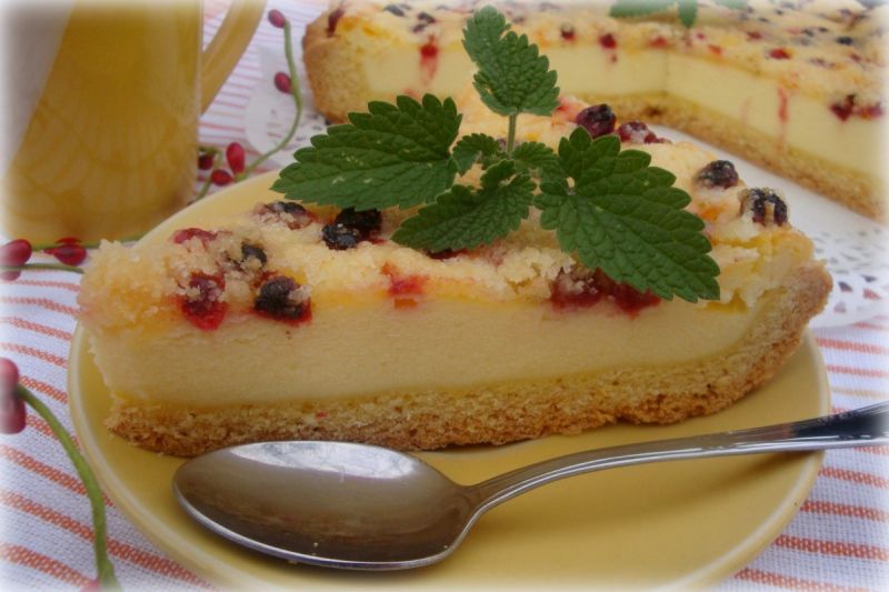 Tarta serowa z porzeczką