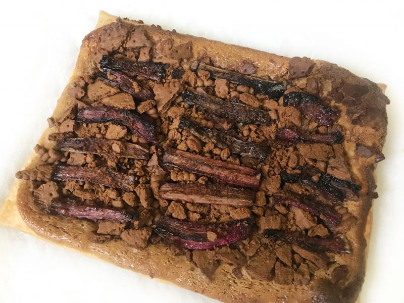 Tarta toffi z rabarbarem Tarta toffi z rabarbarem