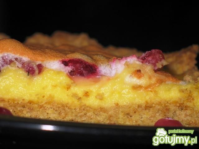 Tarta waniliowa z żurawiną Tarta waniliowa z żurawiną