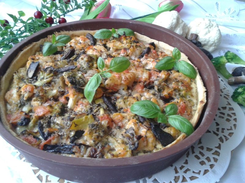 Tarta warzywno - grzybowa