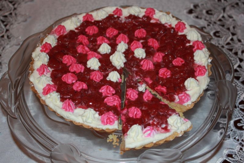 Tarta wiśniowa krucha