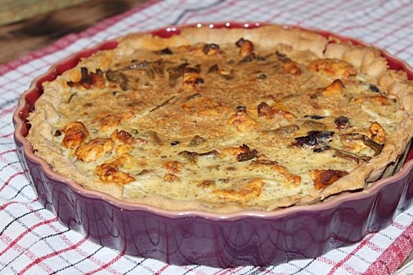 Tarta wytrawna z kurczakiem  Tarta wytrawna z kurczakiem