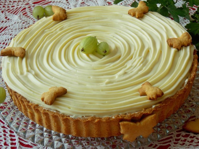 Tarta z agrestem i kremem czekoladowym Tarta z agrestem i kremem czekoladowym