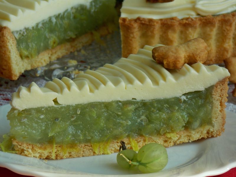 Tarta z agrestem i kremem czekoladowym Tarta z agrestem i kremem czekoladowym