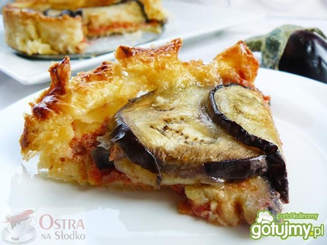 Tarta z bakłażanem i mozzarellą Tarta z bakłażanem i mozzarellą