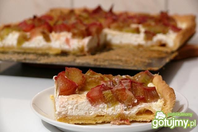 Tarta z białym serem i rabarbarem Tarta z białym serem i rabarbarem