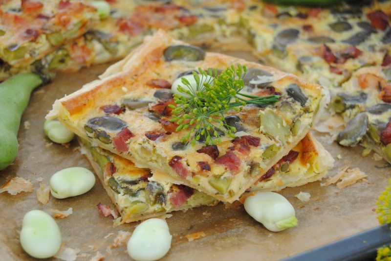 Tarta z bobem na francuskim cieście