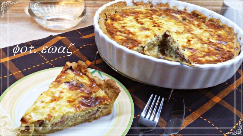 Tarta z boczkiem i cebulą