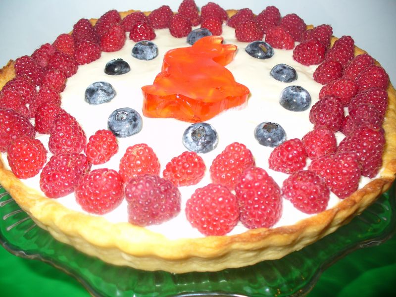 Tarta  z borówkami i malinami