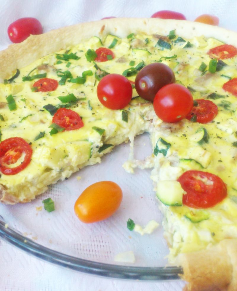 Tarta z cukinią i pomidorkami wg Di