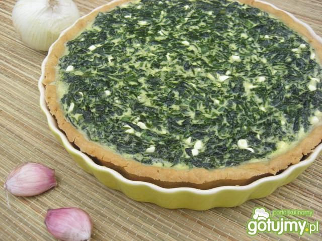 Tarta z farszem serowo-szpinakowym