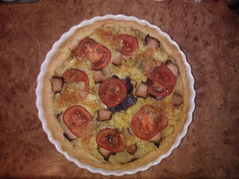 Tarta z fioletowymi ziemniakami Tarta z fioletowymi ziemniakami