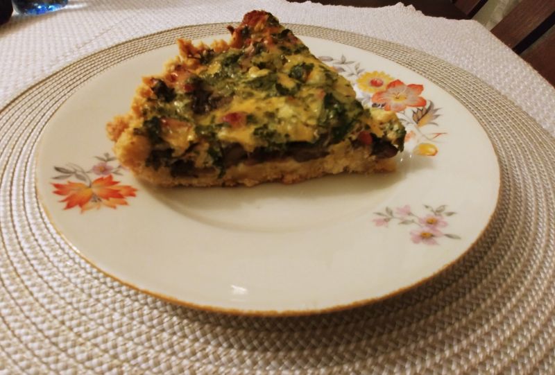 Tarta z grzybami i boczkiem Tarta z grzybami i boczkiem