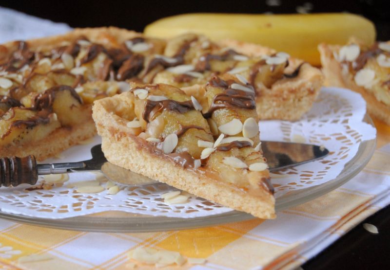 Tarta  z karmelizowanymi bananami
