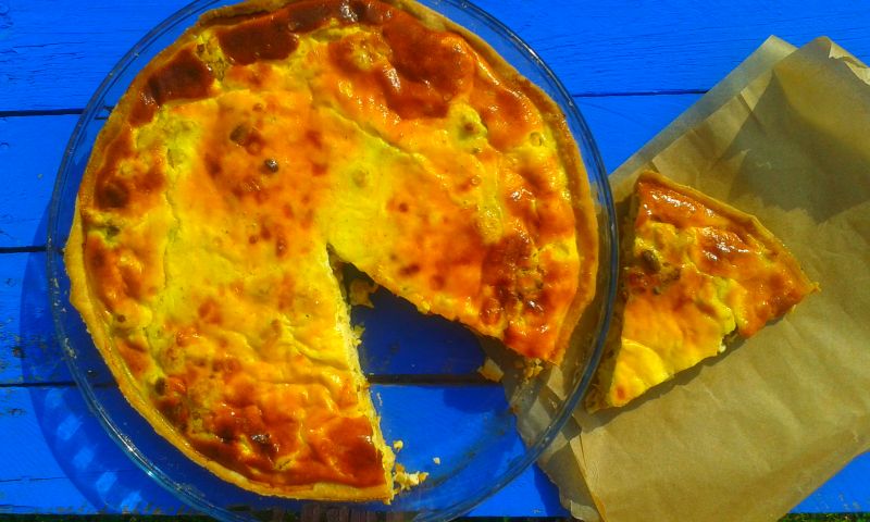 Tarta z kurczakiem i kurkami z mascarpone