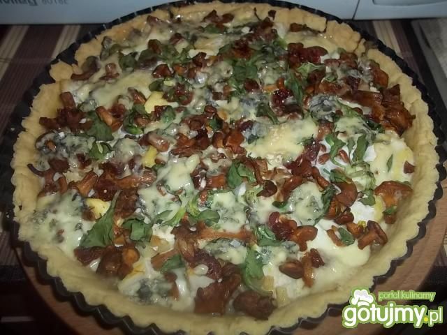 Tarta z kurkami i kurczakiem