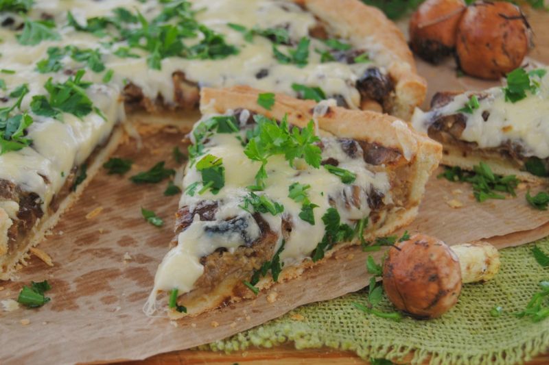 Tarta z maślakami Tarta z maślakami
