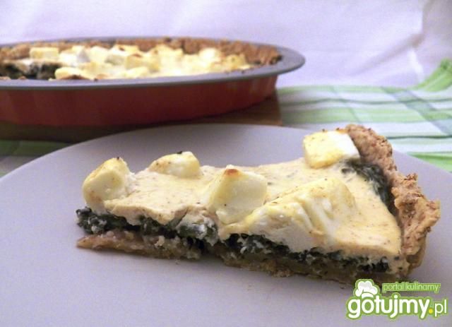 Tarta z otrębami ze szpinakiem Tarta z otrębami ze szpinakiem