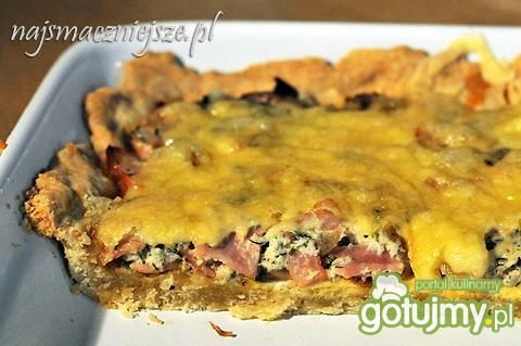Tarta z pieczarkami i szynką Tarta z pieczarkami i szynką