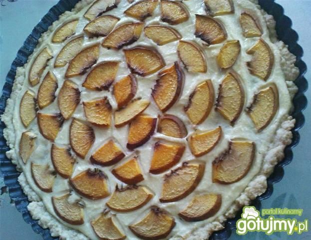 Tarta z serem i brzoskwiniami  Tarta z serem i brzoskwiniami
