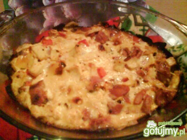 Tarta z tofu i wędzonym kurczakiem:) Tarta z tofu i wędzonym kurczakiem:)