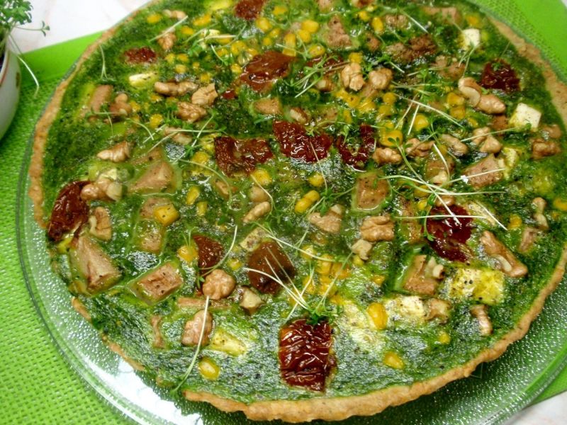 Tarta ze szpinakiem i gruszką Tarta ze szpinakiem i gruszką