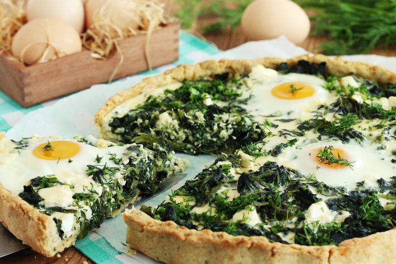 Tarta ze szpinakiem i jajem Tarta ze szpinakiem i jajem