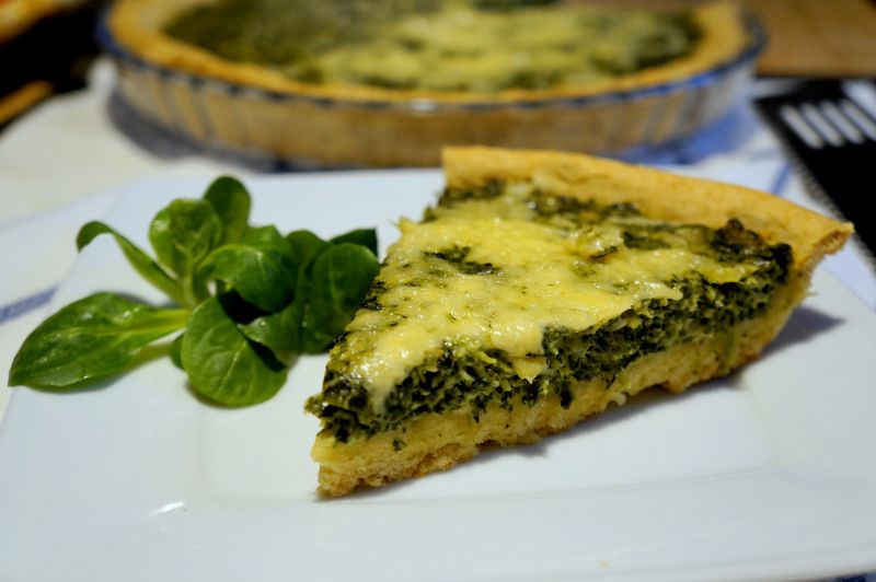 Tarta ze szpinakiem i mozzarella