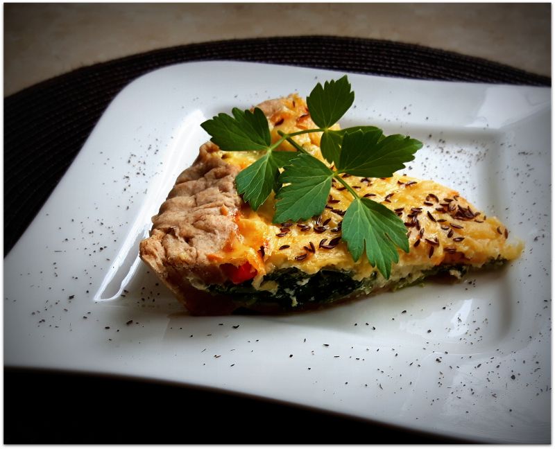 Tarta ze szpinakiem i mozzarellą 