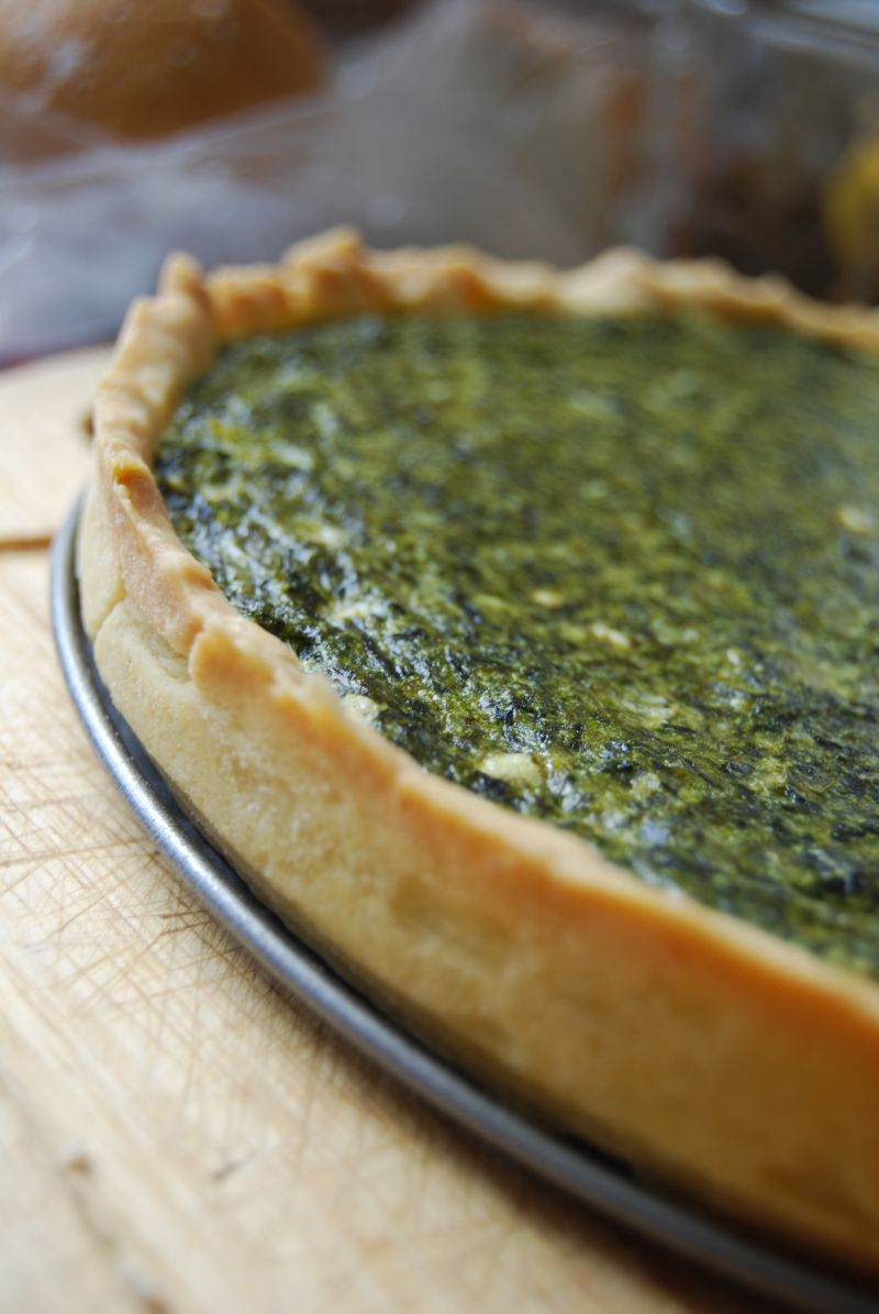 Tarta ze szpinakiem i niebieskim serem Tarta ze szpinakiem i niebieskim serem