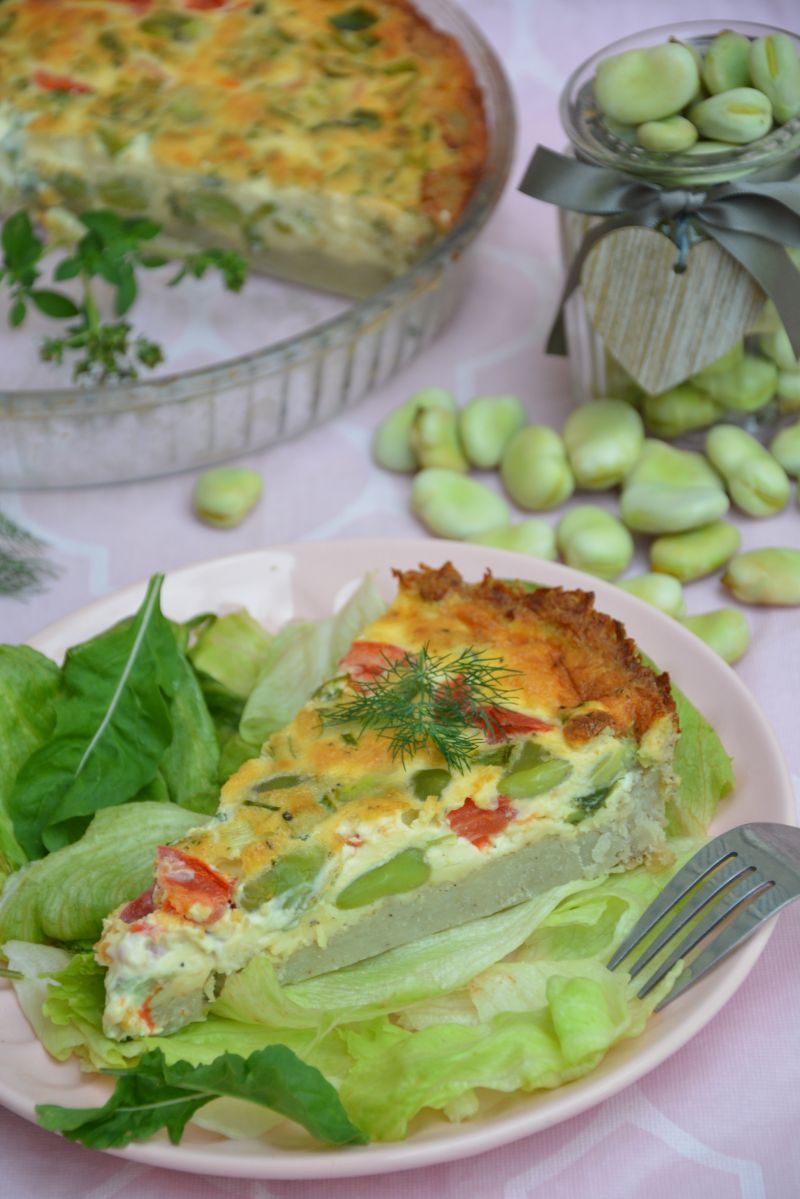 Tarta ziemniaczana z bobem