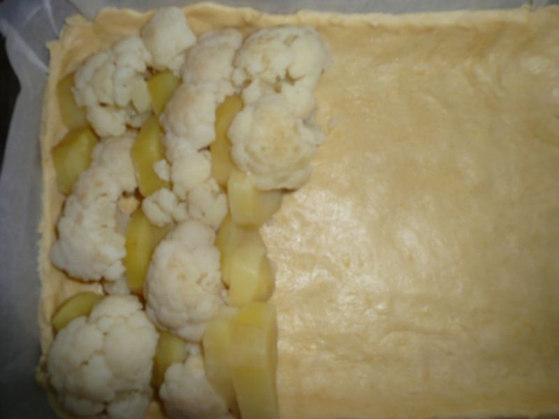 Tarta ziemniaczano - kalafiorowa
