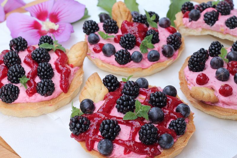 Tartaletki z musem malinowym 