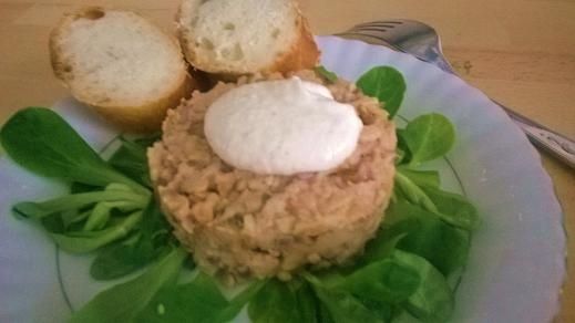 Tatar z wędzonego łososia