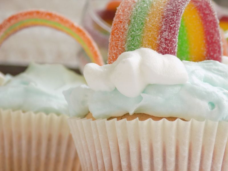 Tęczowe muffinki Tęczowe muffinki