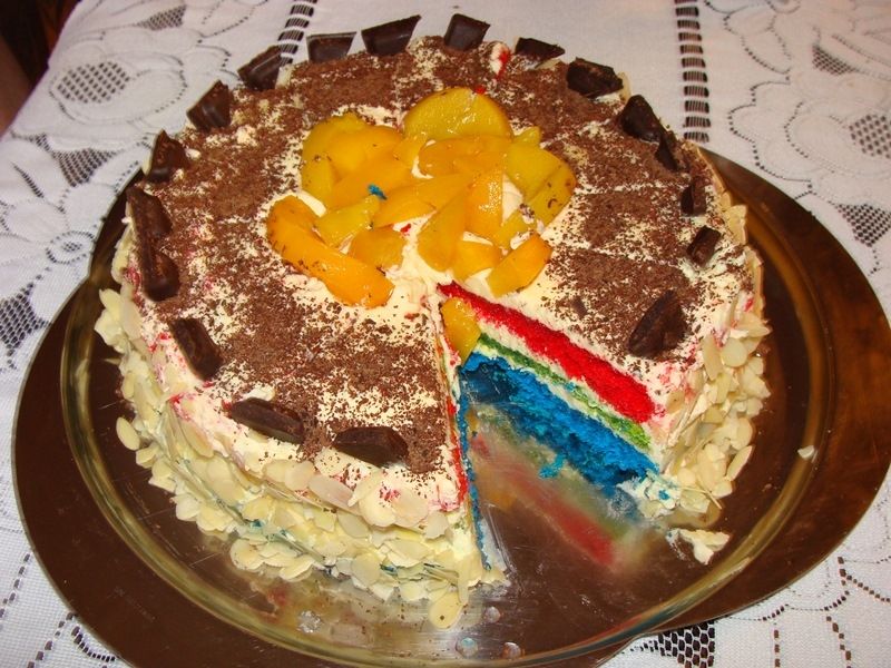 Tęczowy torcik Tęczowy torcik