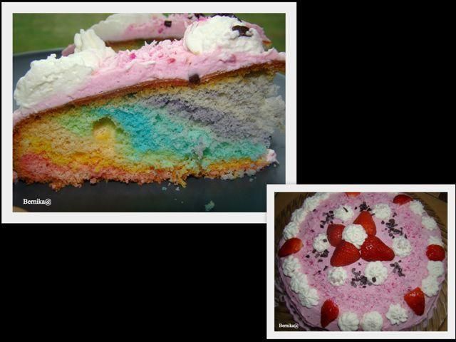 Tęczowy tort na urodziny córki Tęczowy tort na urodziny córki