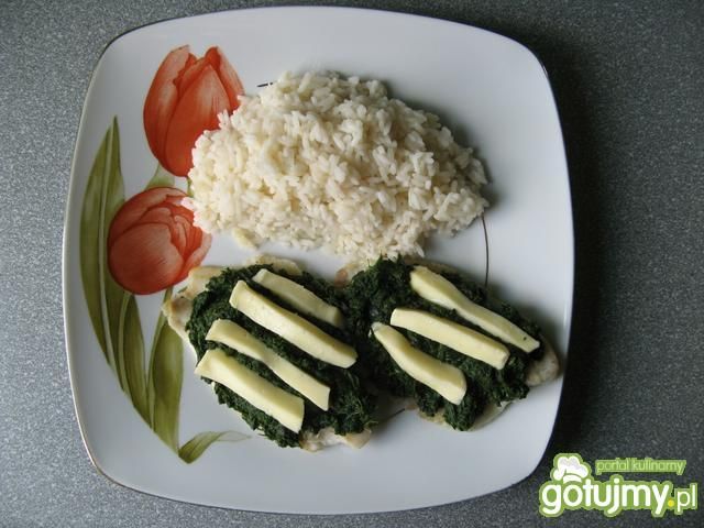 Tilapia ze szpinakiem