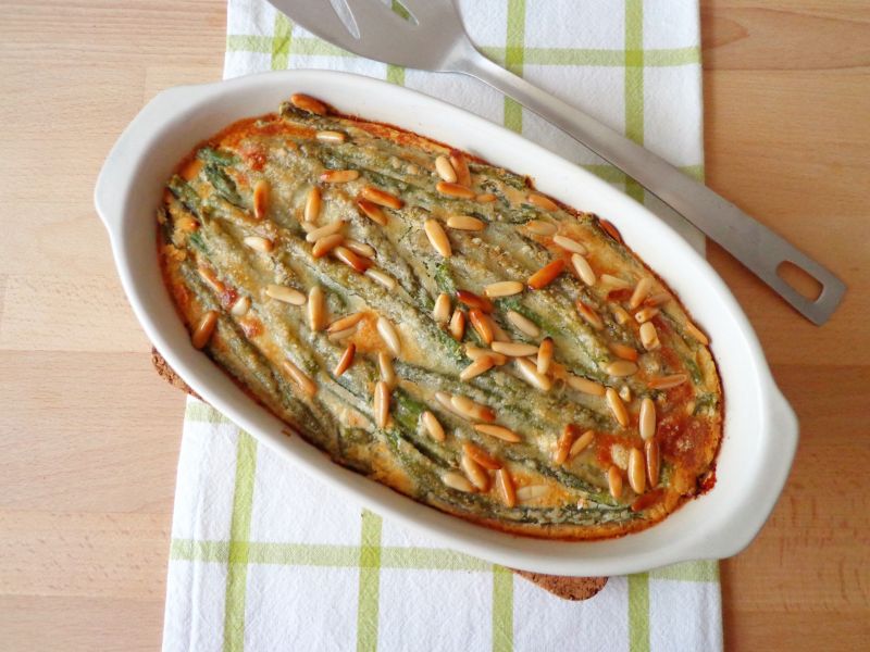 Timballo z fasolką szparagową Timballo z fasolką szparagową