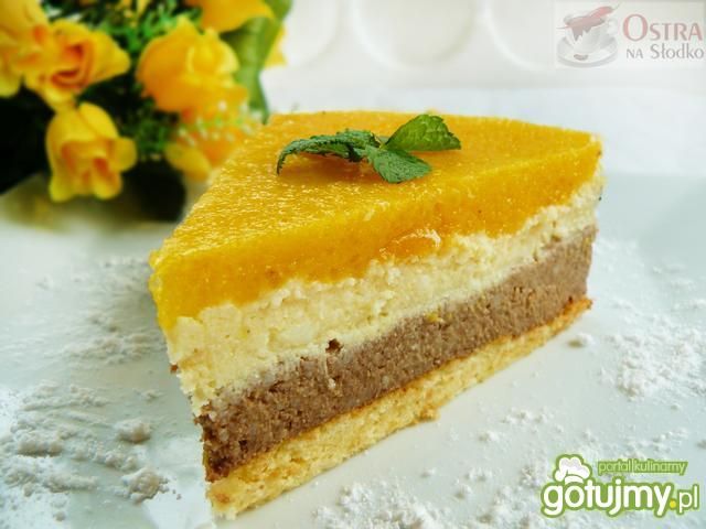 Torcik brzoskwiniowy z kaszy manny