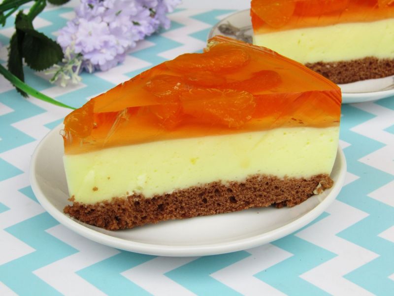 Torcik cytrusowy z galaretką