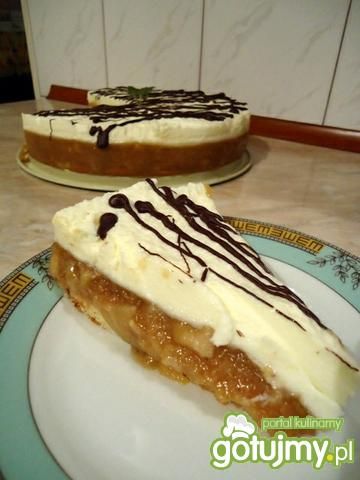 Torcik jabłkowo-śmietanowy bez pieczenia