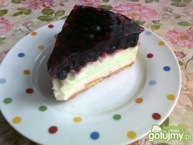 Torcik jagodowy bez pieczenia Torcik jagodowy bez pieczenia