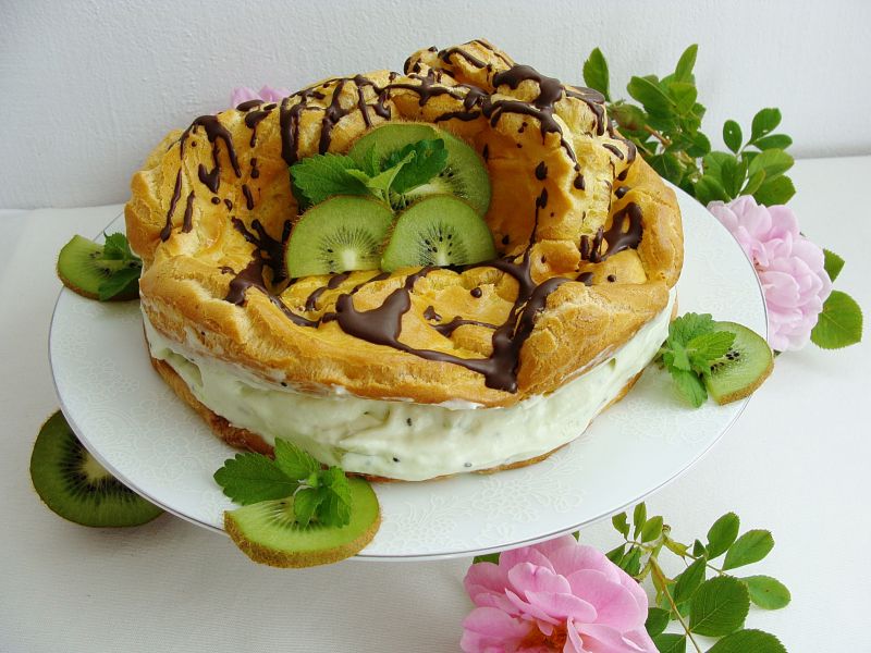 Torcik karpatkowy o smaku kiwi