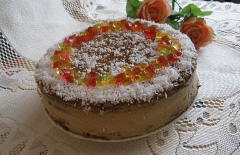 Torcik kawowo kajmakowy