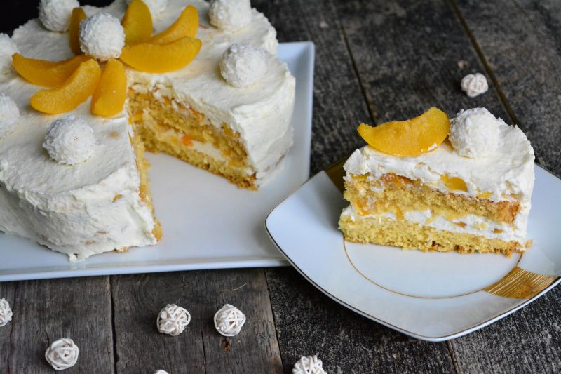 Torcik kokosowa brzoskwinka