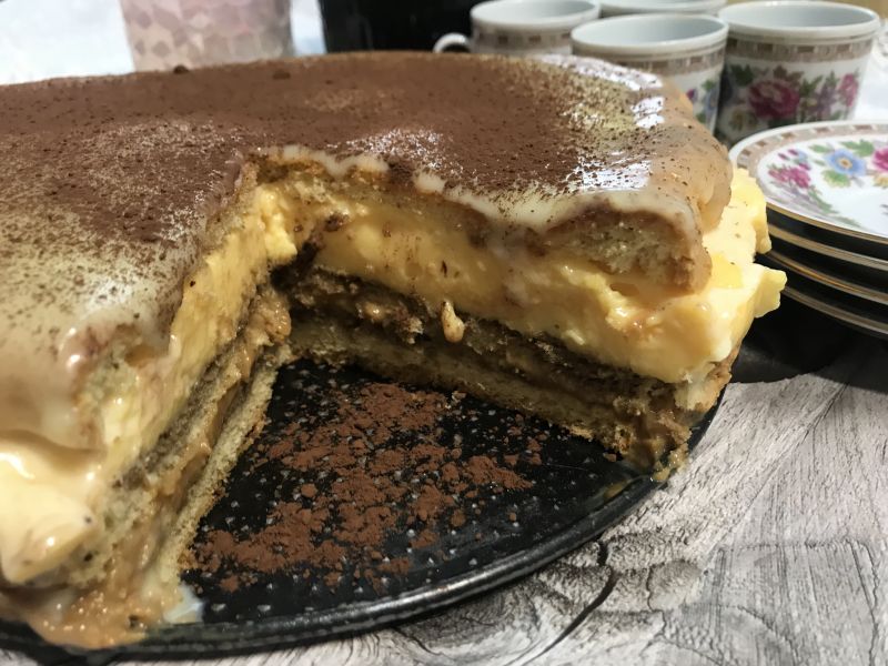 Torcik krówkowo-ajerkoniakowy Torcik krówkowo-ajerkoniakowy