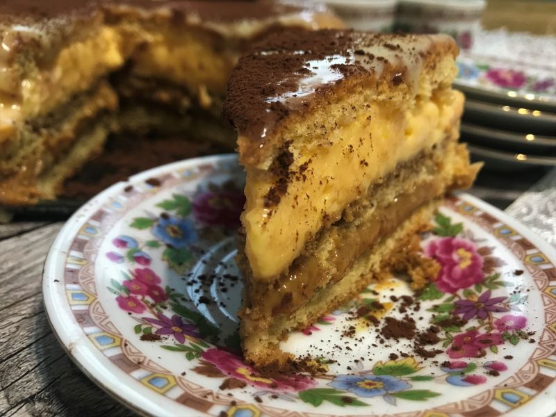 Torcik krówkowo-ajerkoniakowy Torcik krówkowo-ajerkoniakowy