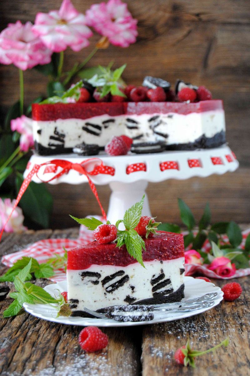 Torcik malinowe oreo Torcik malinowe oreo