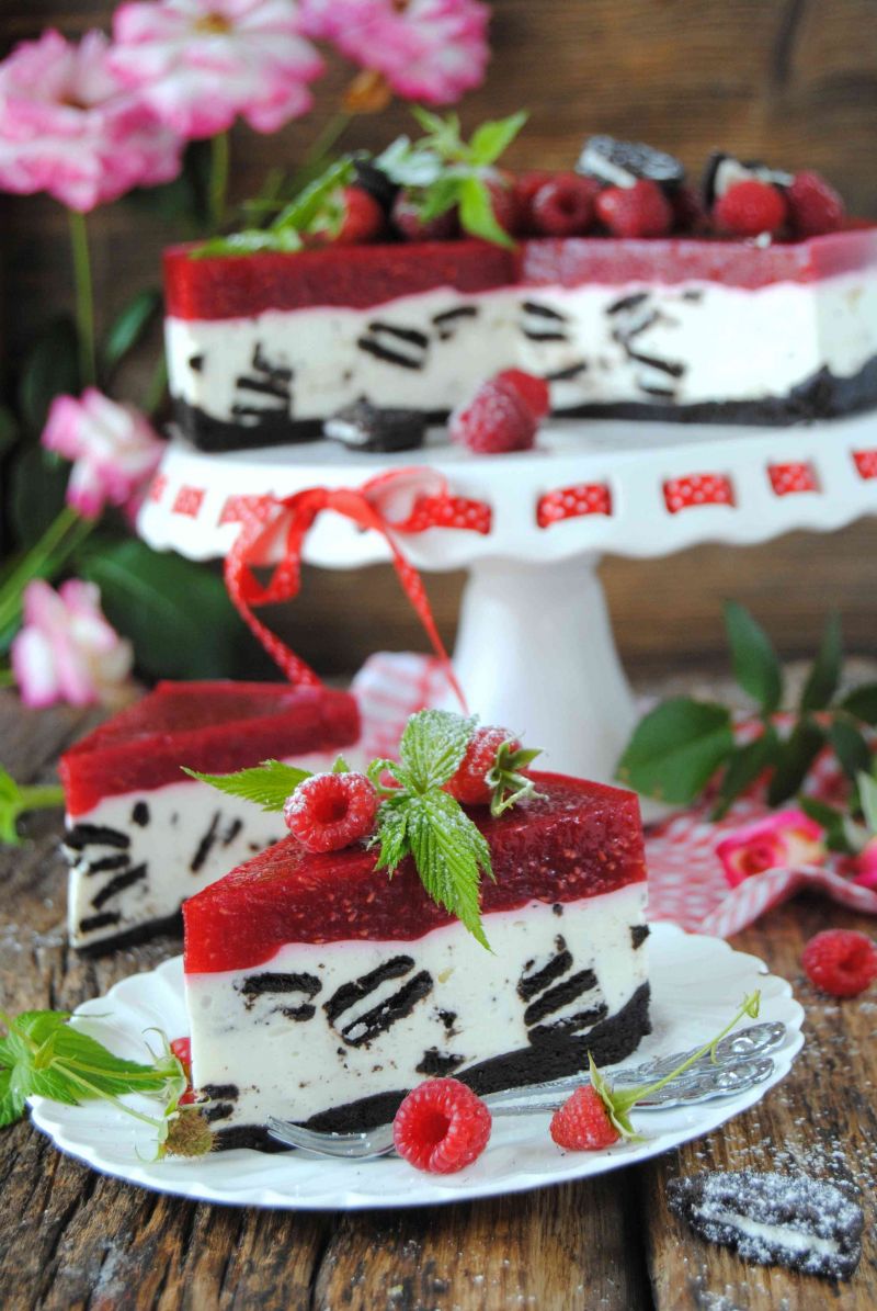 Torcik malinowe oreo Torcik malinowe oreo